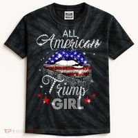 Womens All American Trump Girl Kids Tie-Dye T-Shirt thumb 0