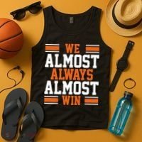 We Almost Always Win Cleveland Football Funny Tank Top thumb 4
