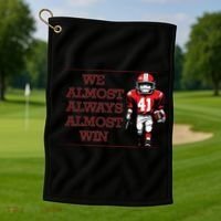We Almost Always Almost Win Arkansas Golf Towel thumb 1