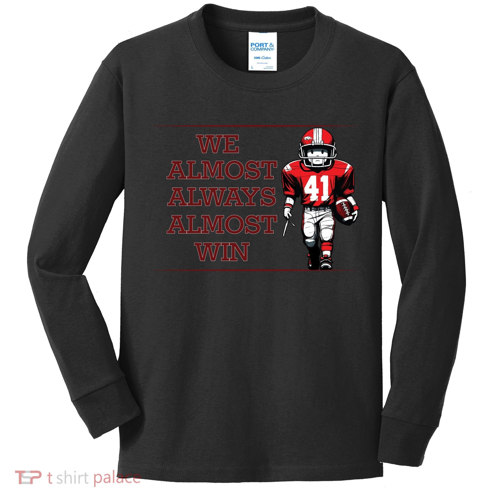 We Almost Always Almost Win Arkansas Kids Long Sleeve Shirt