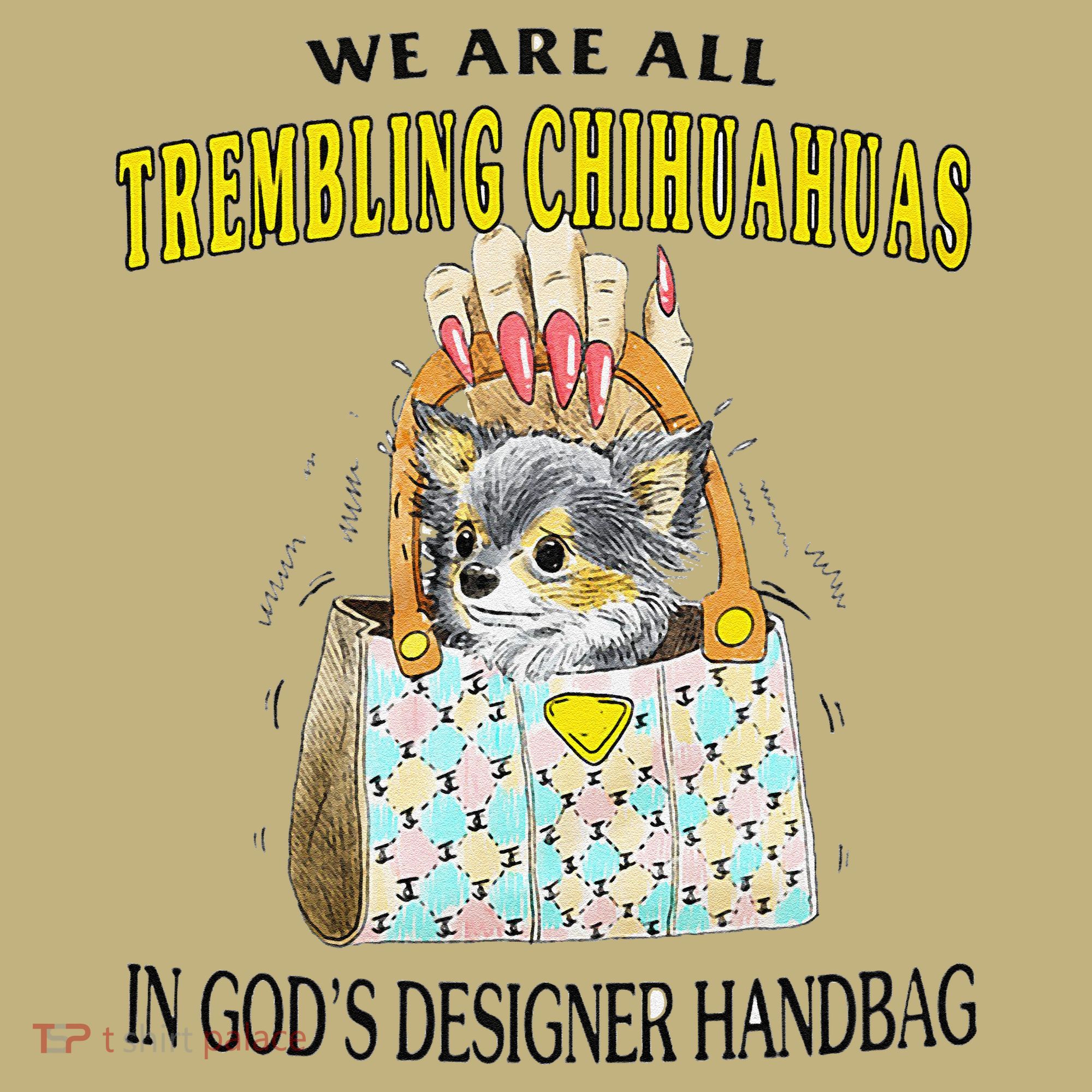 We Are All Trembling Chihuahua In GodS Handbag Sweatshirt