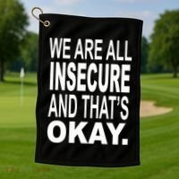 We Are All Insecure And ThatS Okay Golf Towel thumb 1