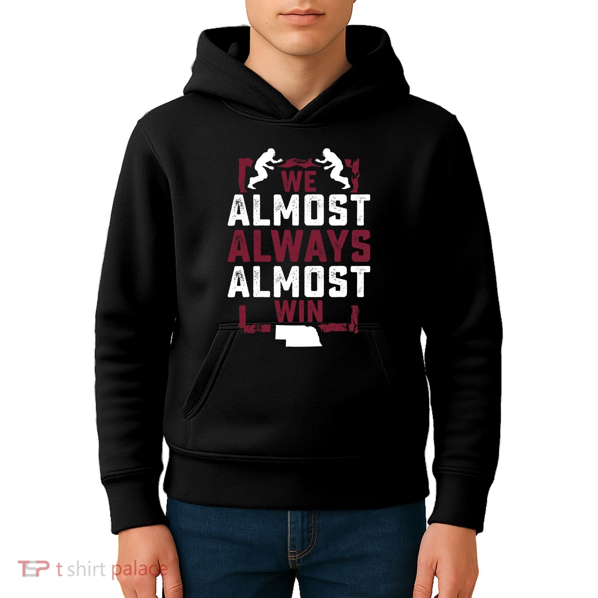 We Almost Always Almost Win Funny Nebraska Football Fans Kids Hoodie