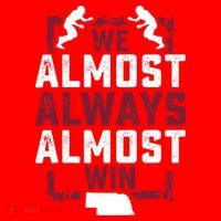 We Almost Always Almost Win Funny Nebraska Football Fans Santa Hat thumb 1