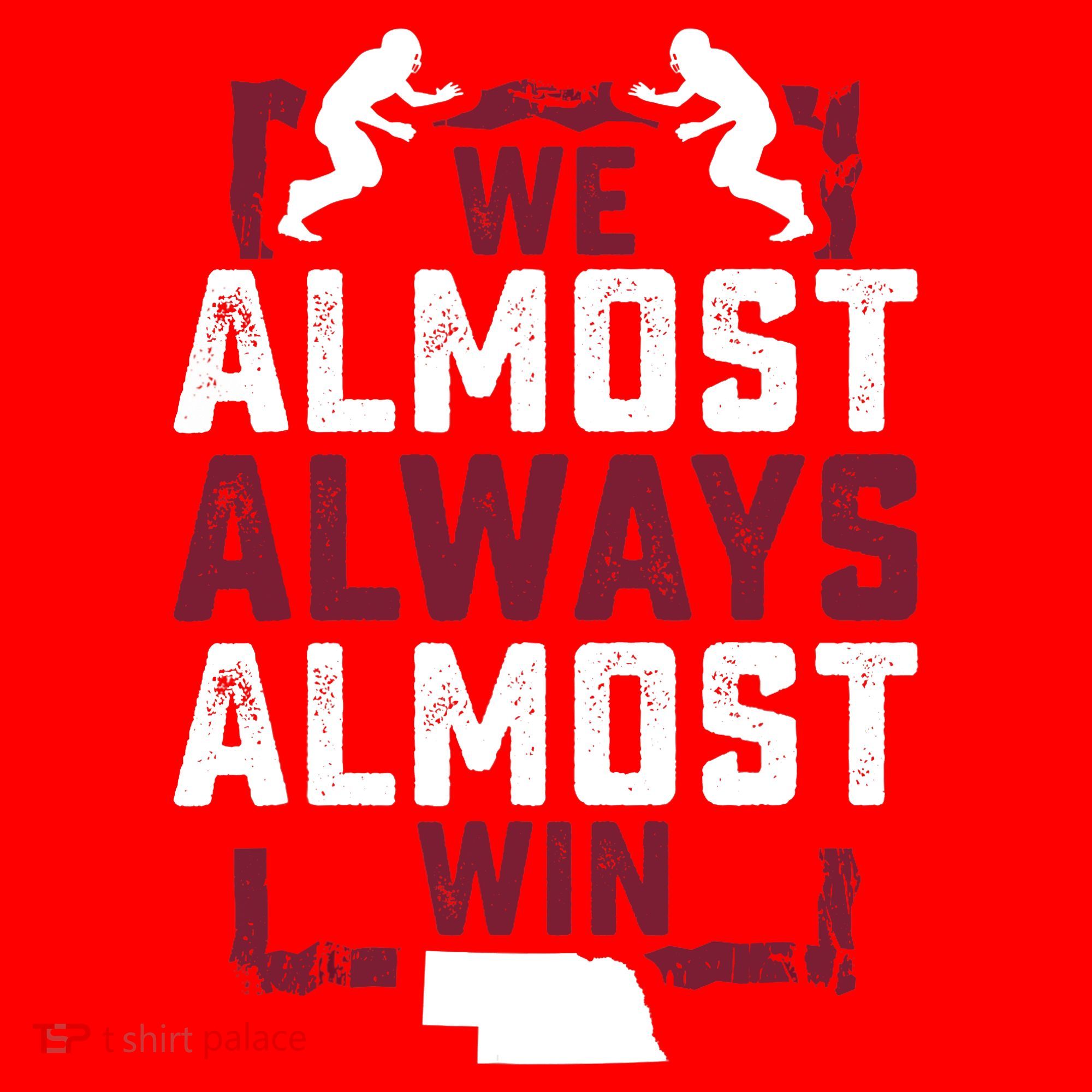 We Almost Always Almost Win Funny Nebraska Football Fans Santa Hat