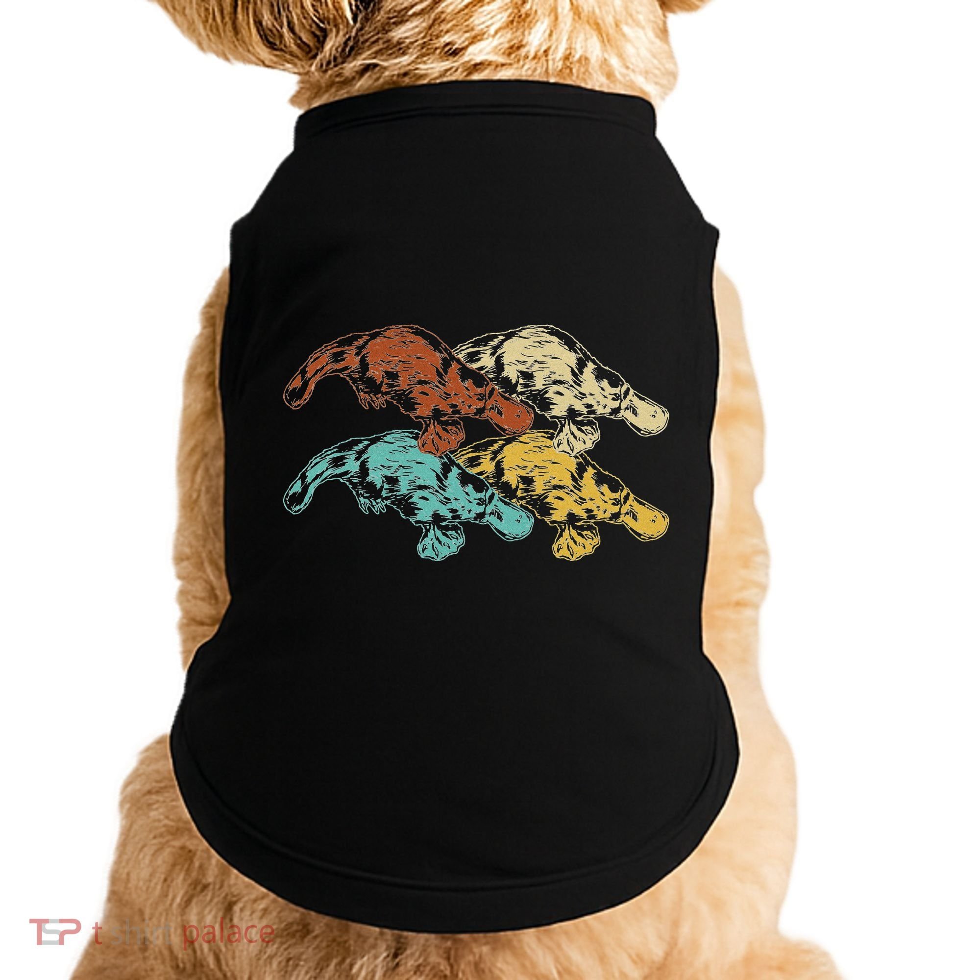 Wildlife Animal Australia Retro Platypus Doggie Tank