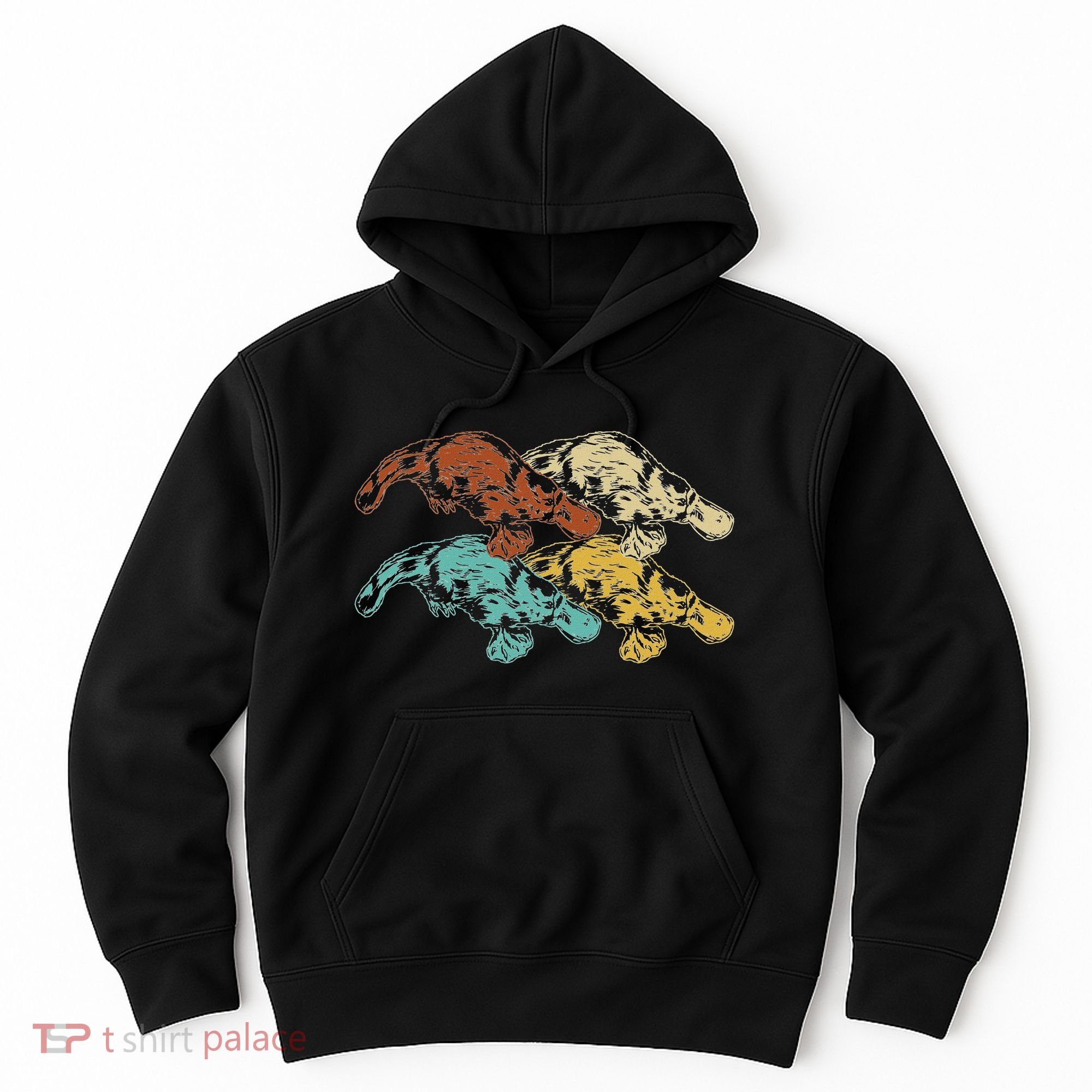 Wildlife Animal Australia Retro Platypus Hoodie