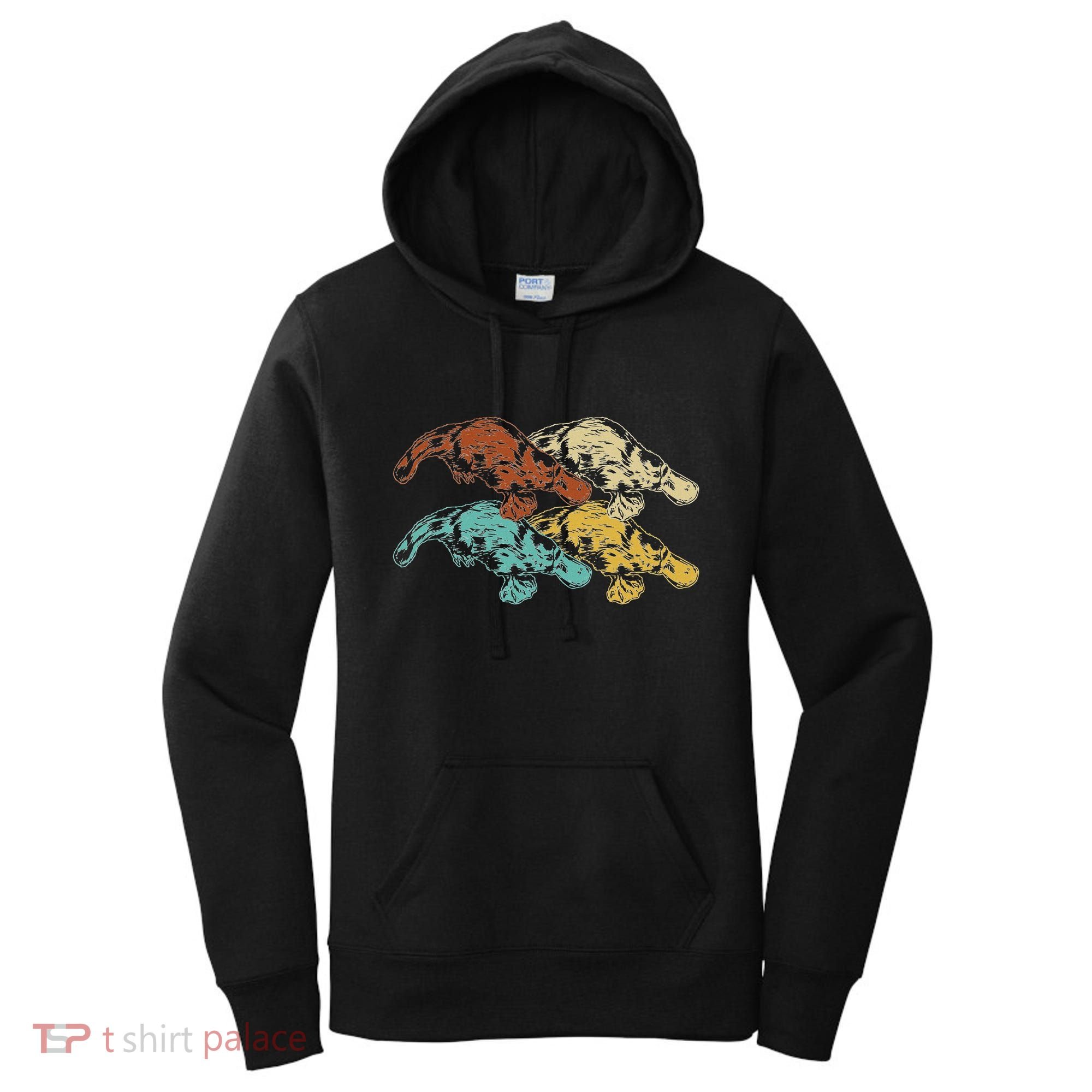 Wildlife Animal Australia Retro Platypus Women's Hoodie
