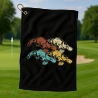 Wildlife Animal Australia Retro Platypus Golf Towel thumb 1
