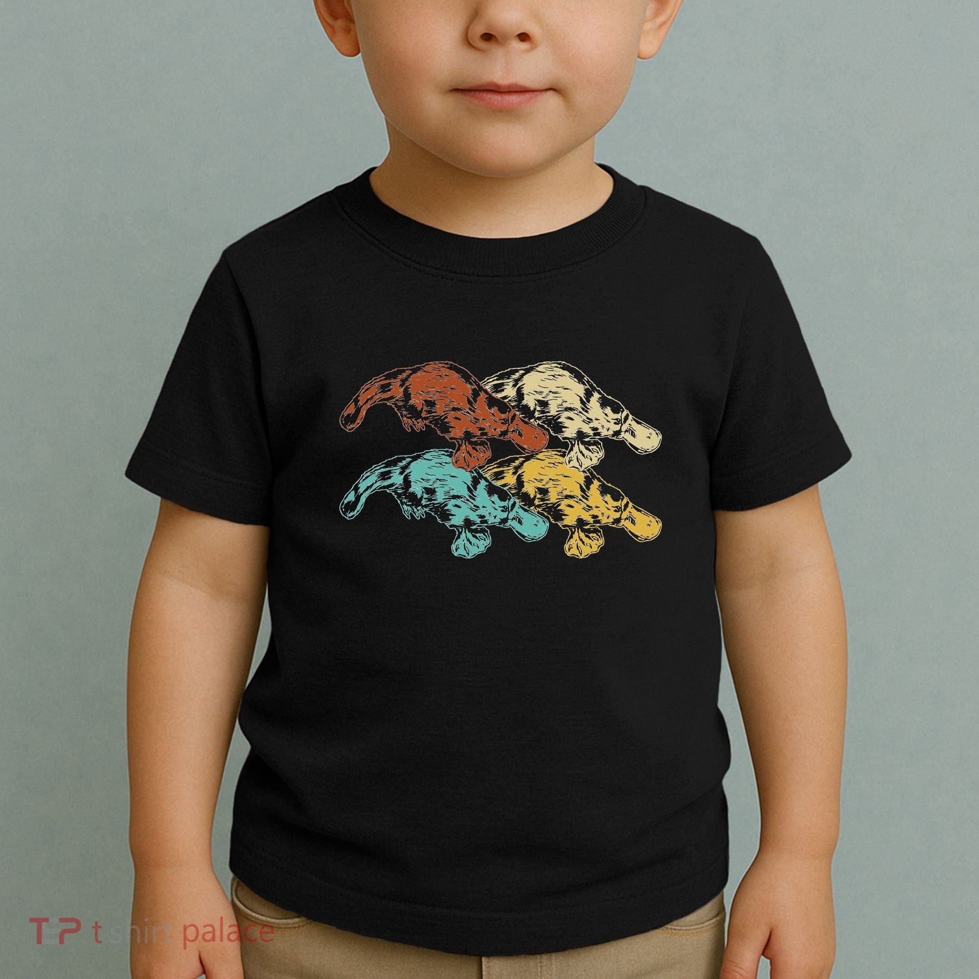 Wildlife Animal Australia Retro Platypus Toddler T-Shirt