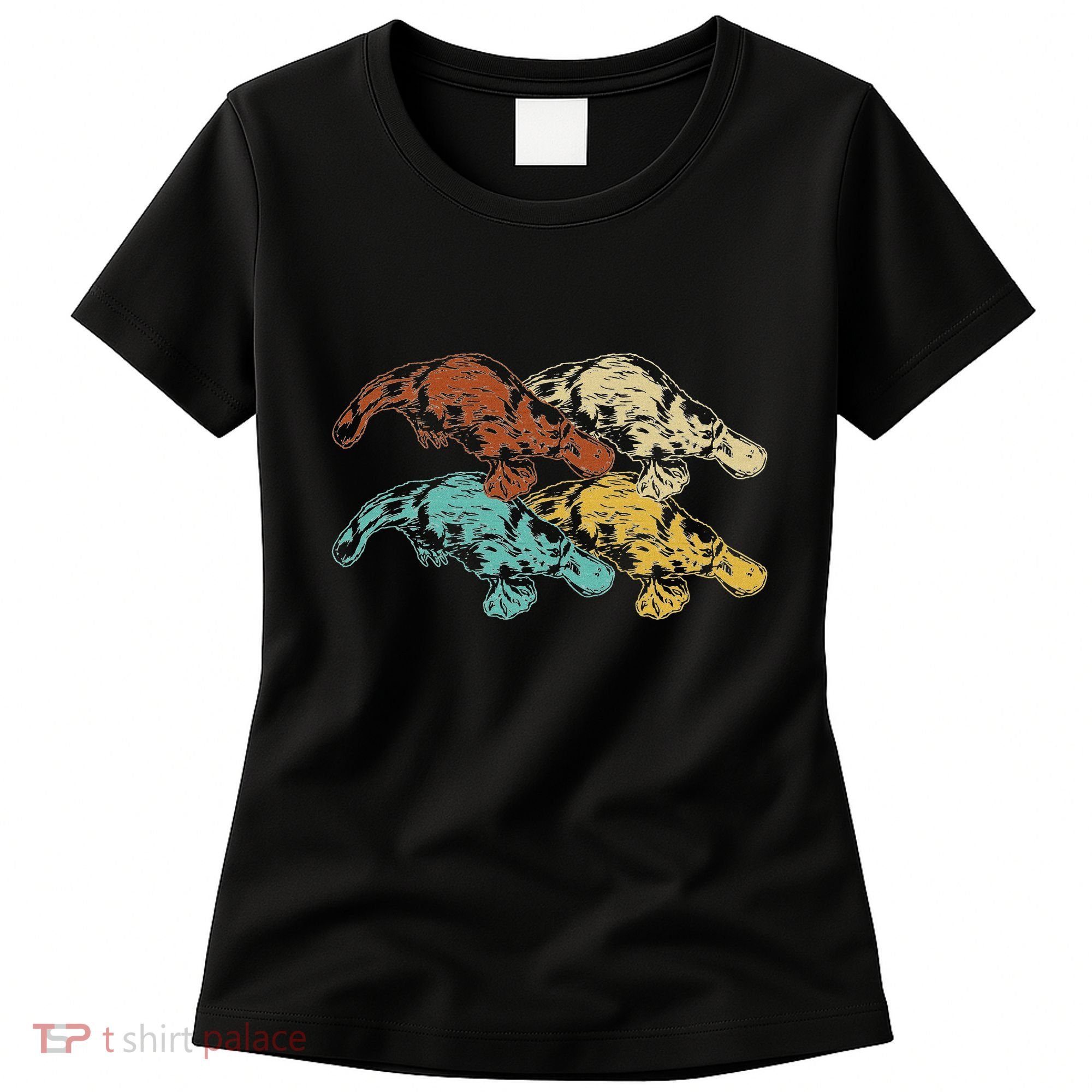 Wildlife Animal Australia Retro Platypus Women's T-Shirt