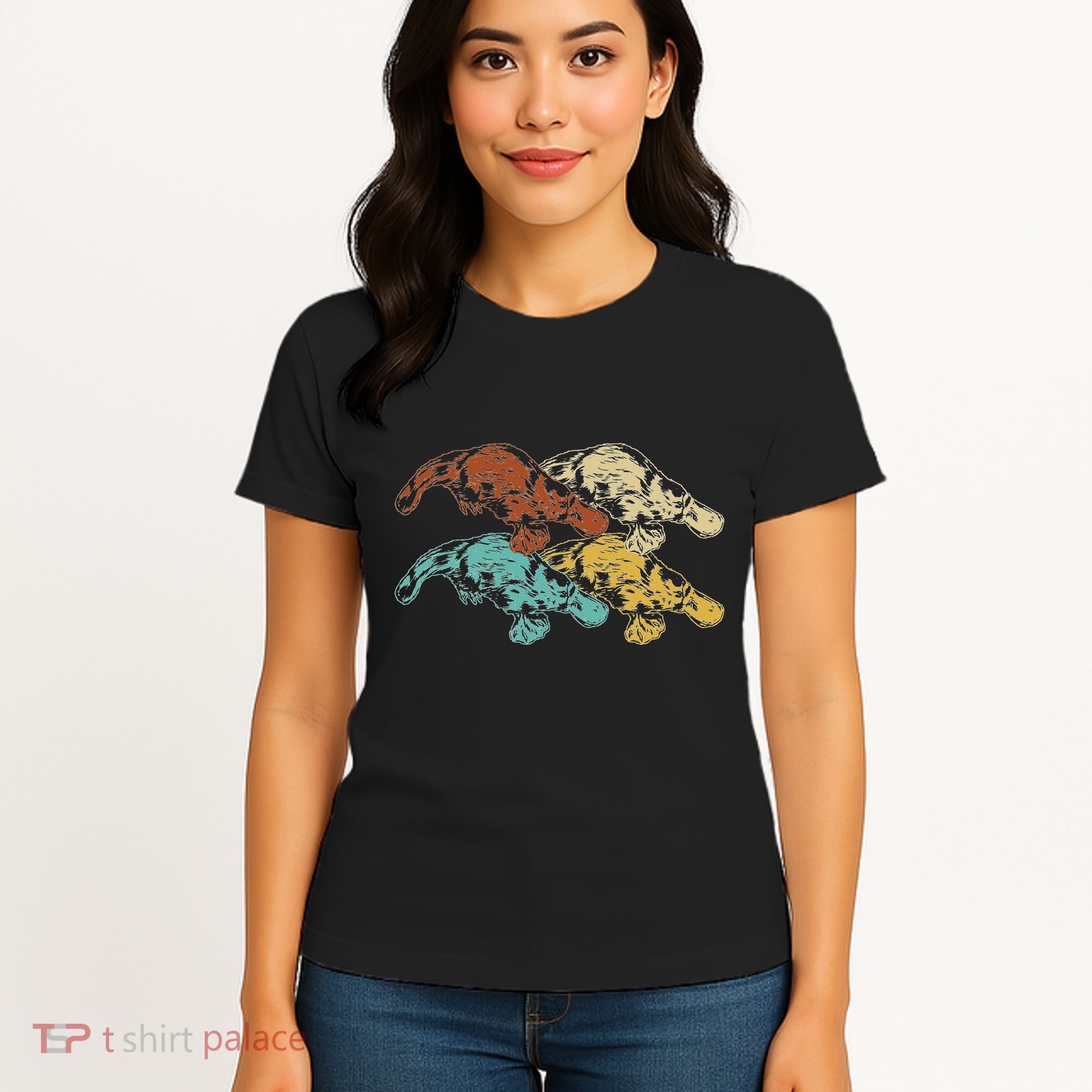 Wildlife Animal Australia Retro Platypus Women's T-Shirt