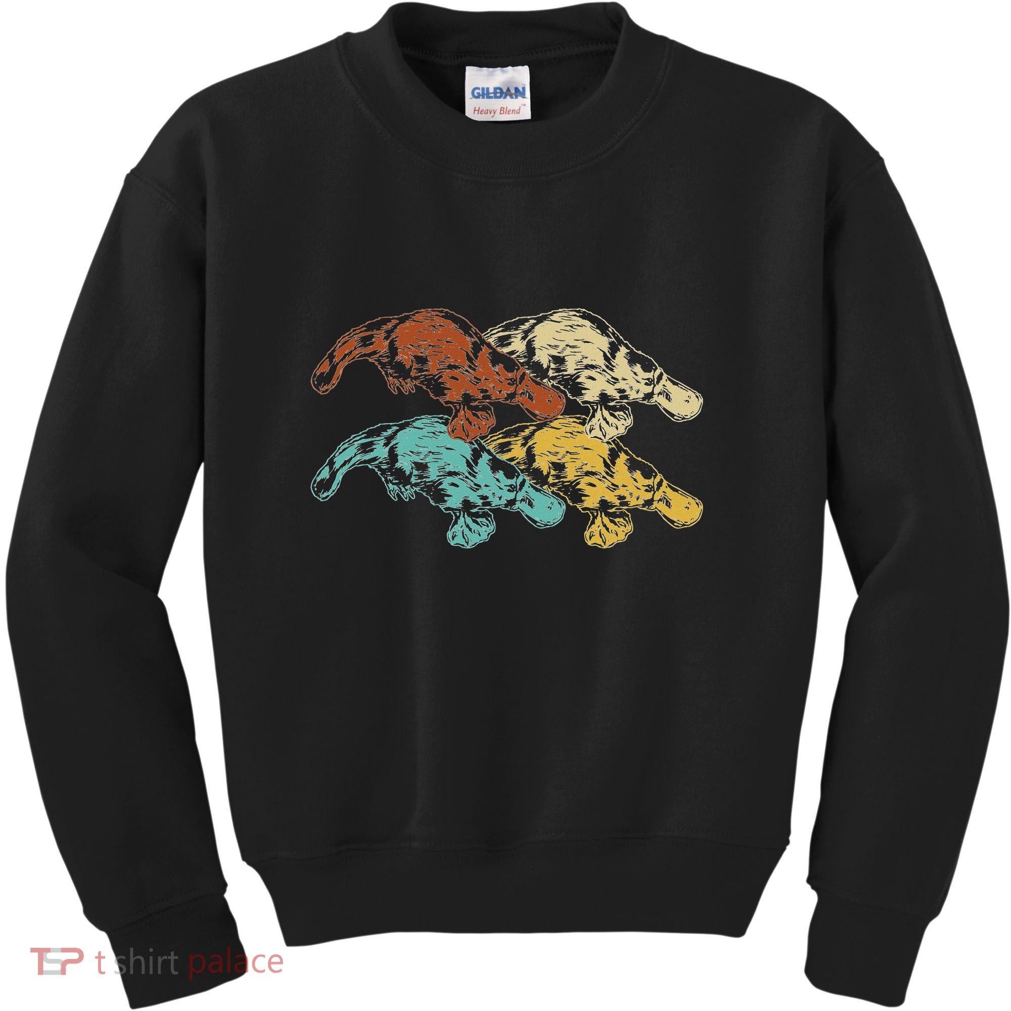 Wildlife Animal Australia Retro Platypus Kids Sweatshirt