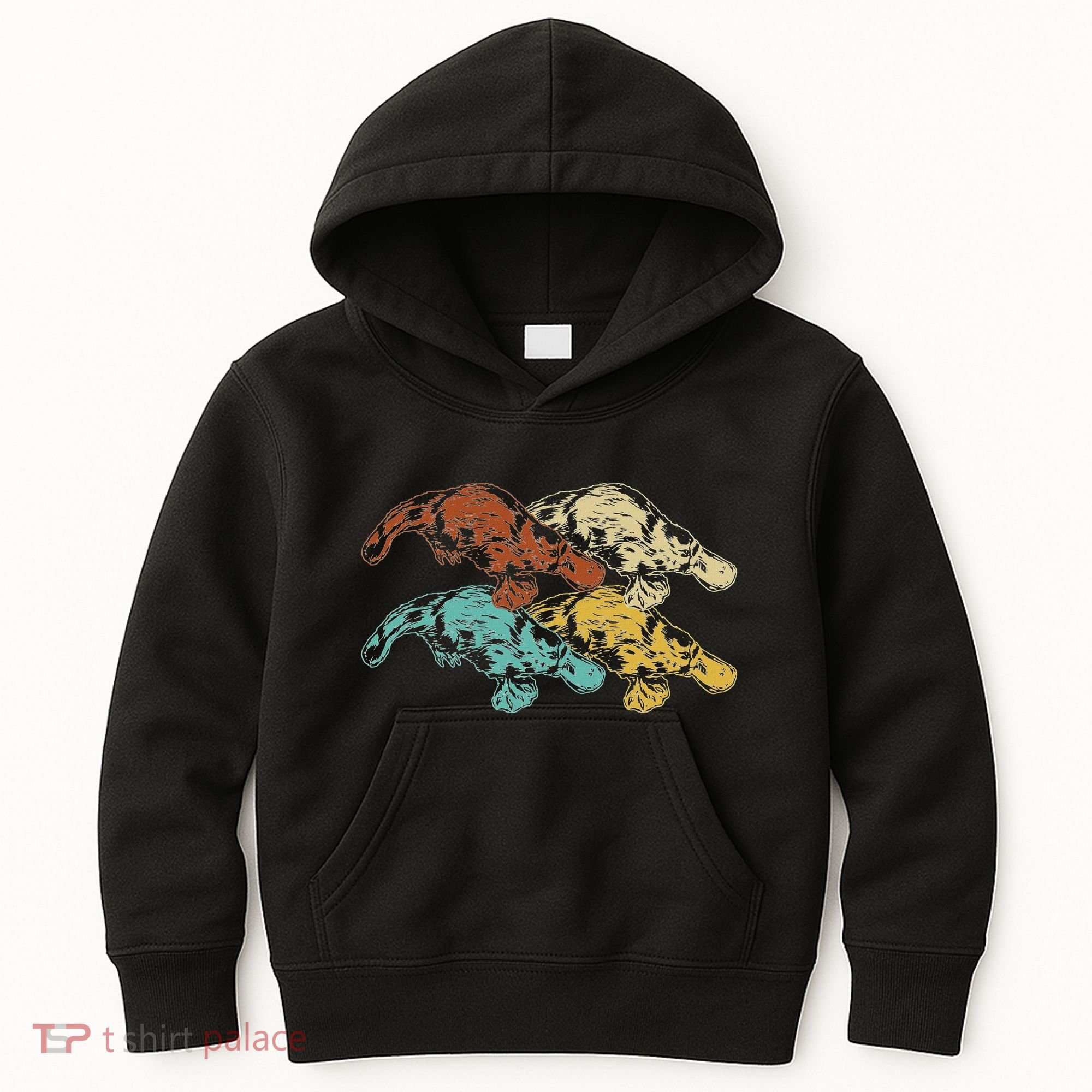 Wildlife Animal Australia Retro Platypus Kids Hoodie