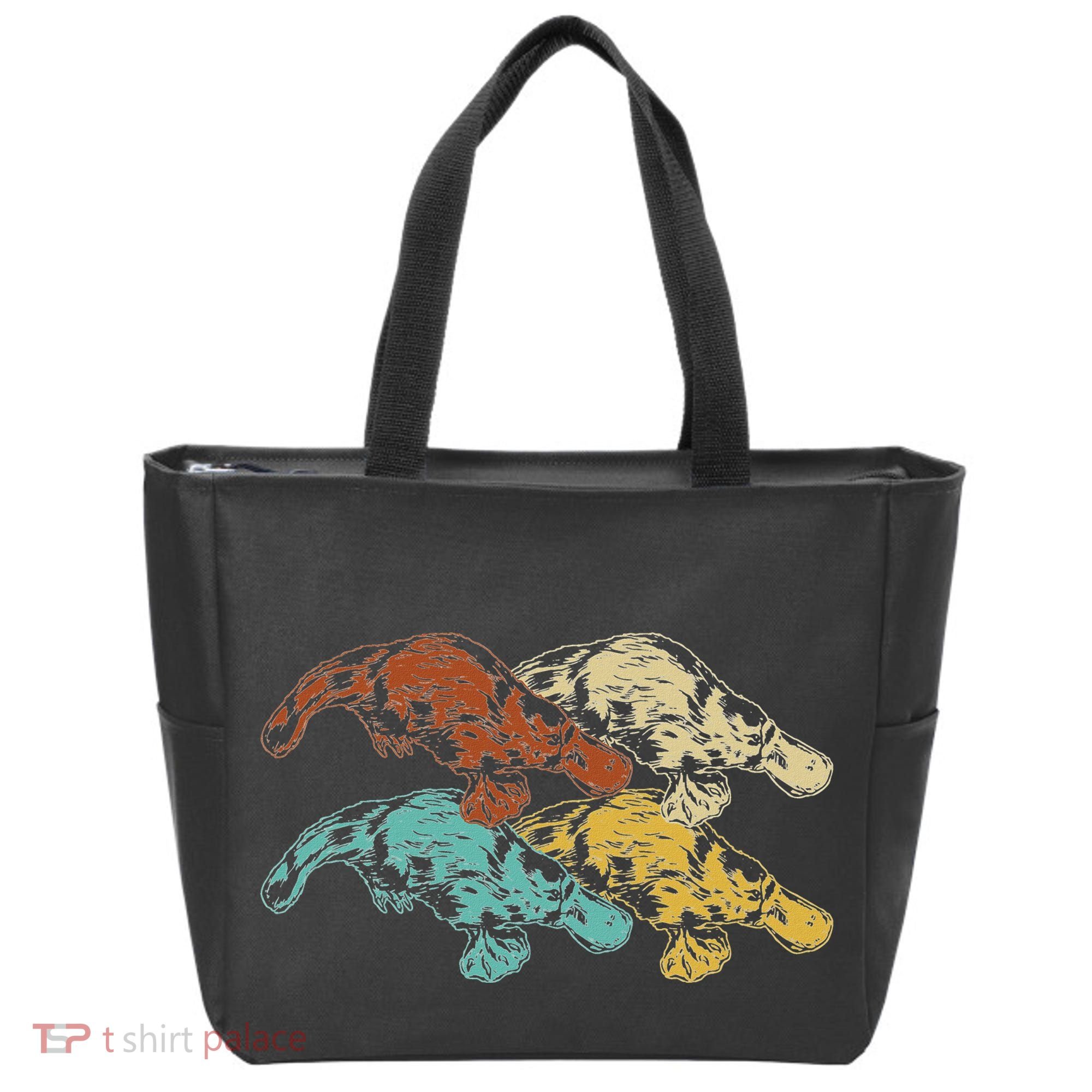 Wildlife Animal Australia Retro Platypus Tote Bag