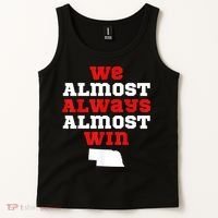We Almost Always Almost Win Funny Nebraska Football Fans Tank Top thumb 2