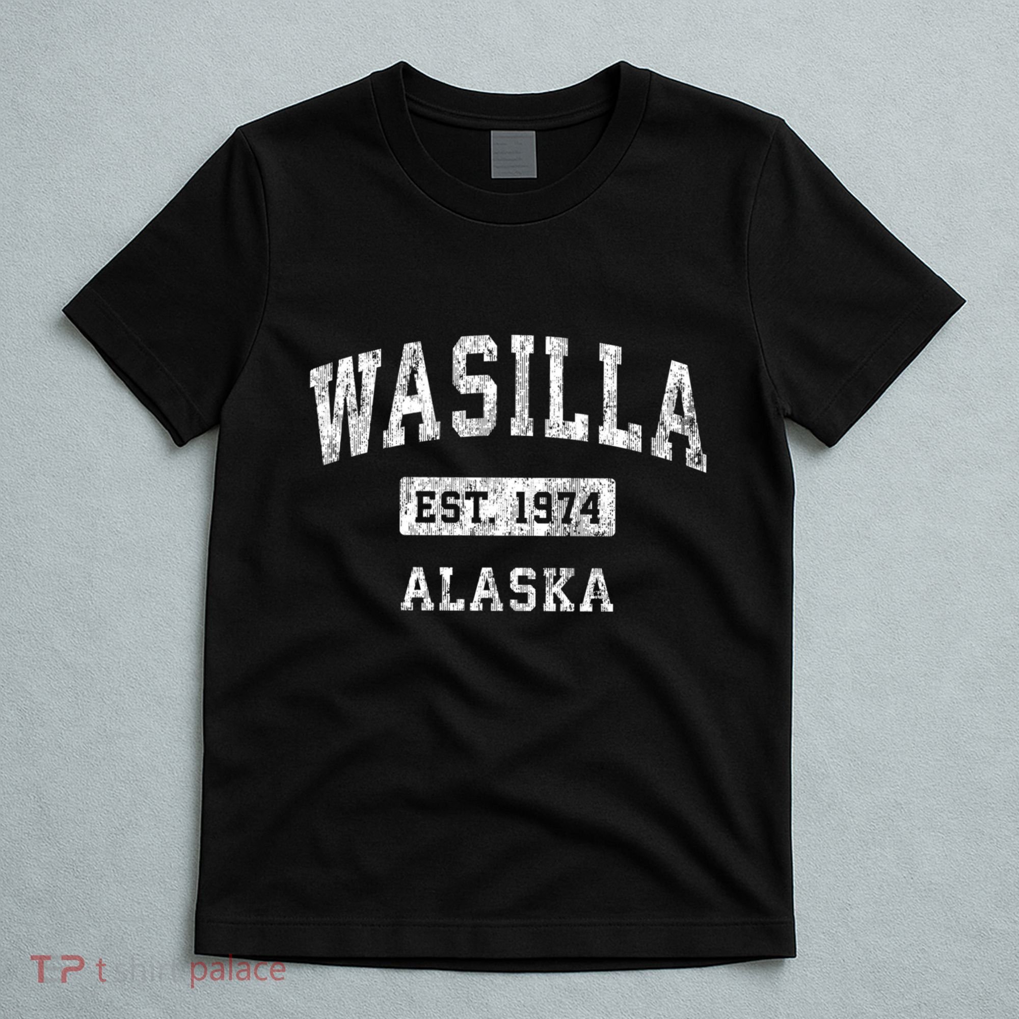 Wasilla Alaska Ak Vintage Established Sports T-Shirt