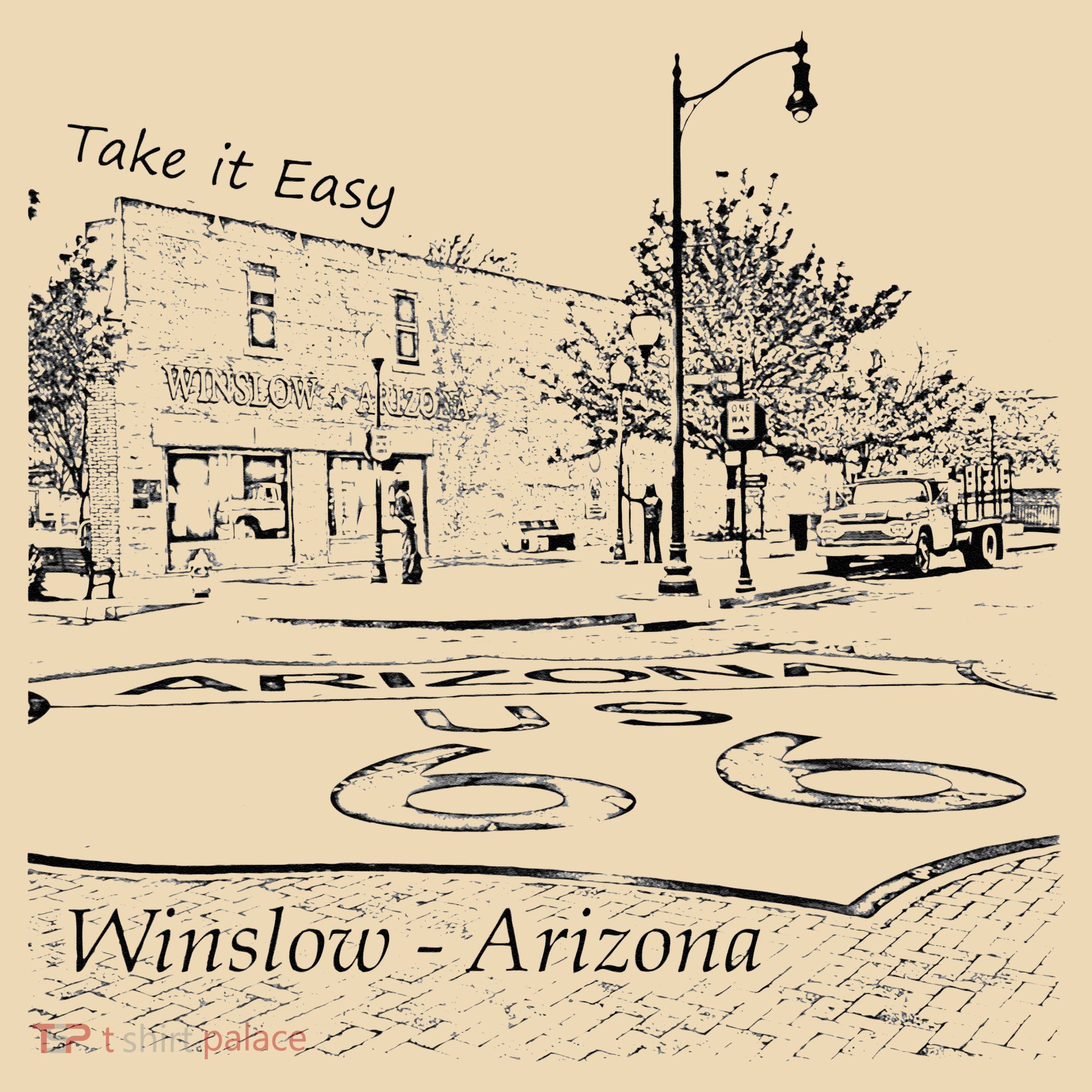 Winslow Arizona AZ US 66 Take It Easy Est. 1926 Mother Road Tote Bag