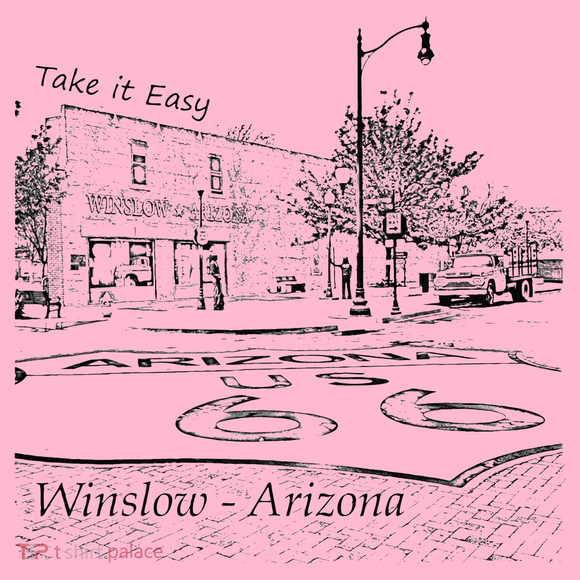 Winslow Arizona AZ US 66 Take It Easy Est. 1926 Mother Road Coaster