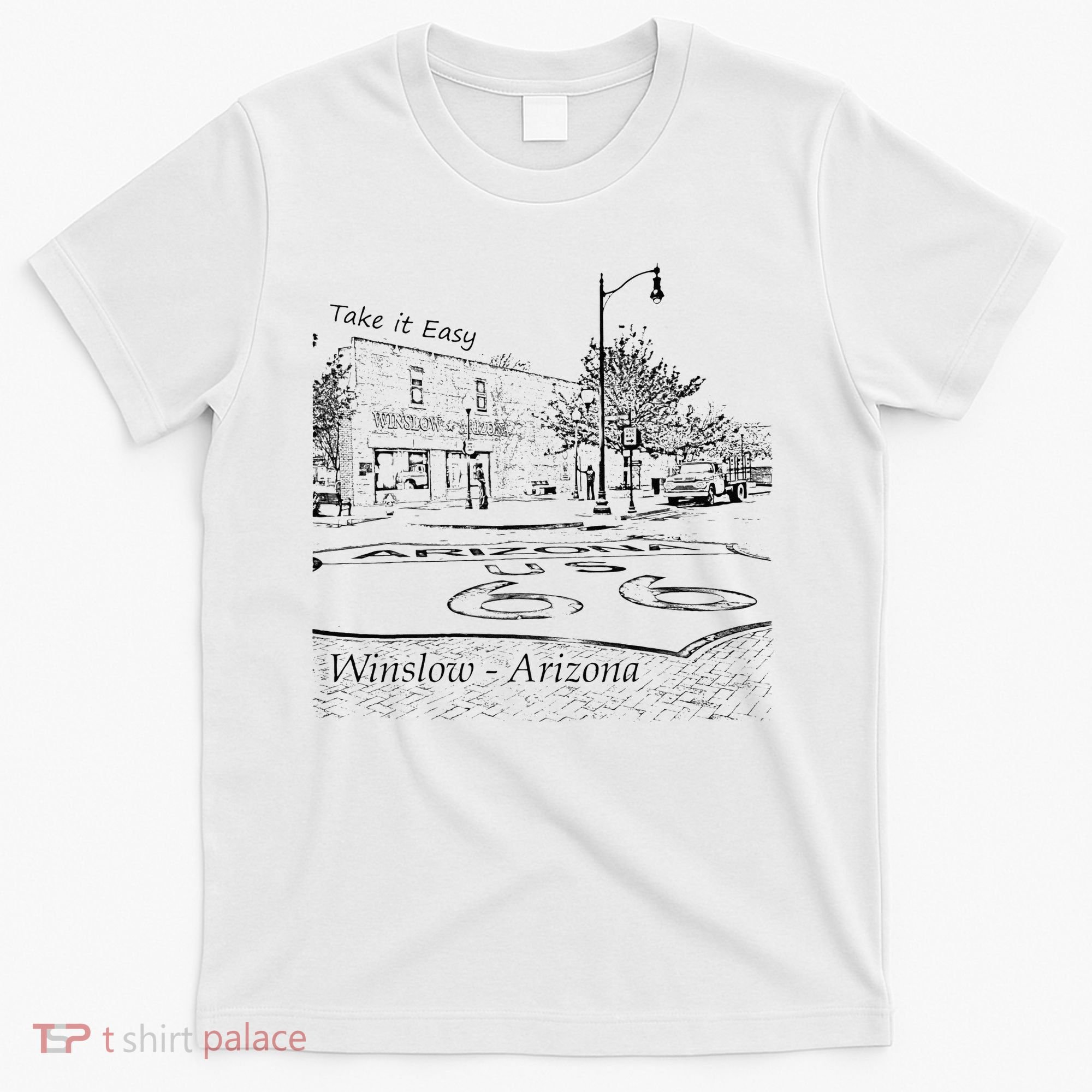 Winslow Arizona AZ US 66 Take It Easy Est. 1926 Mother Road T-Shirt
