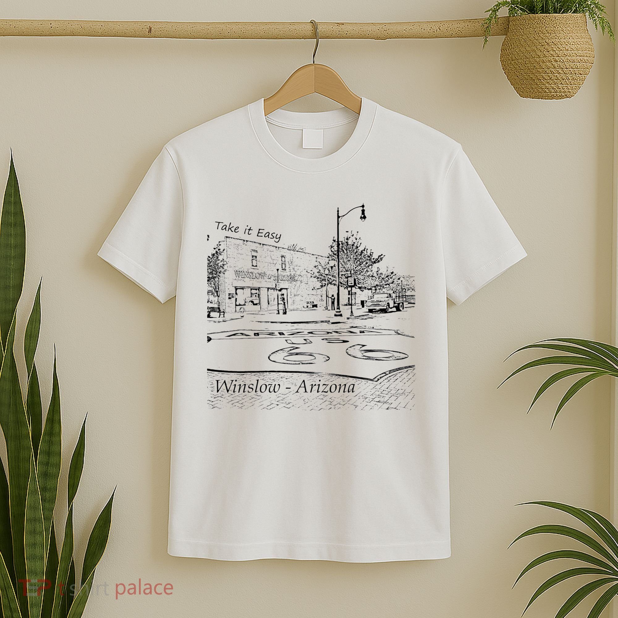 Winslow Arizona AZ US 66 Take It Easy Est. 1926 Mother Road T-Shirt