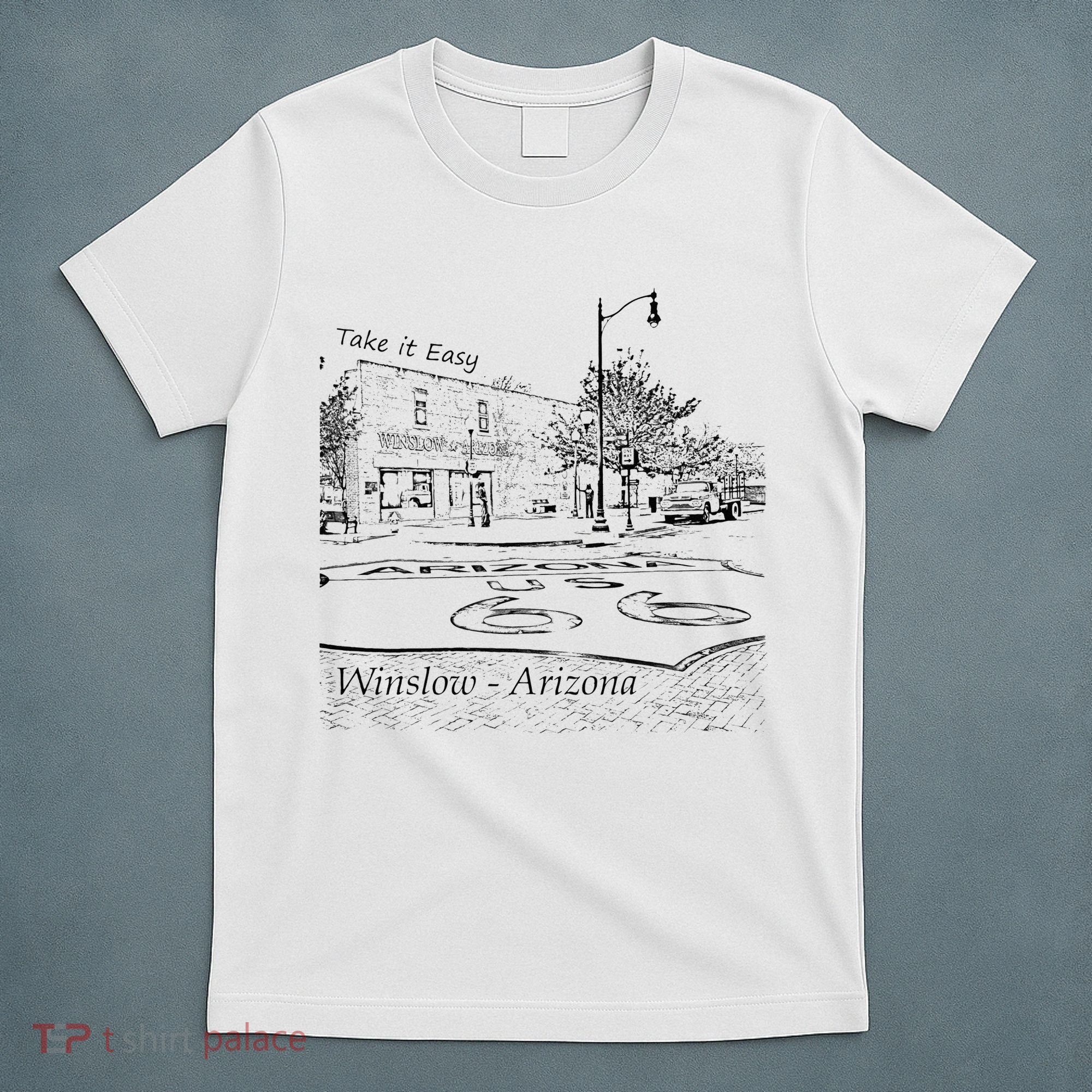 Winslow Arizona AZ US 66 Take It Easy Est. 1926 Mother Road T-Shirt