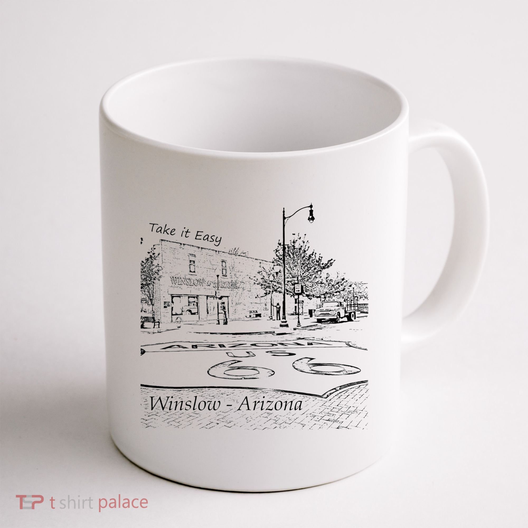 Winslow Arizona AZ US 66 Take It Easy Est. 1926 Mother Road Coffee Mug