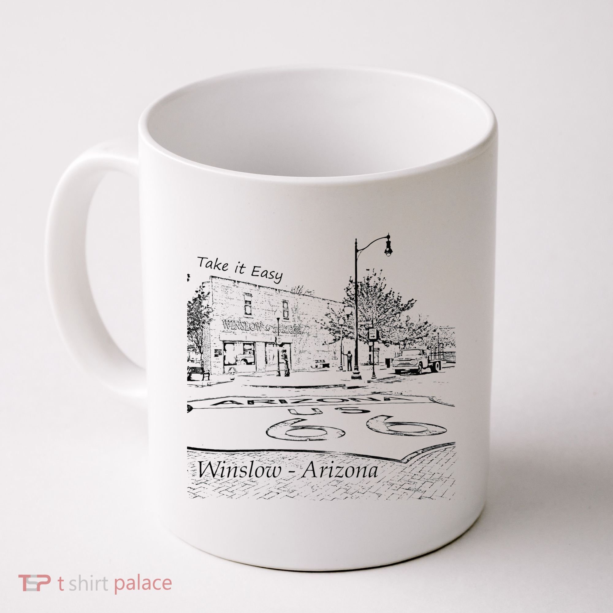 Winslow Arizona AZ US 66 Take It Easy Est. 1926 Mother Road Coffee Mug