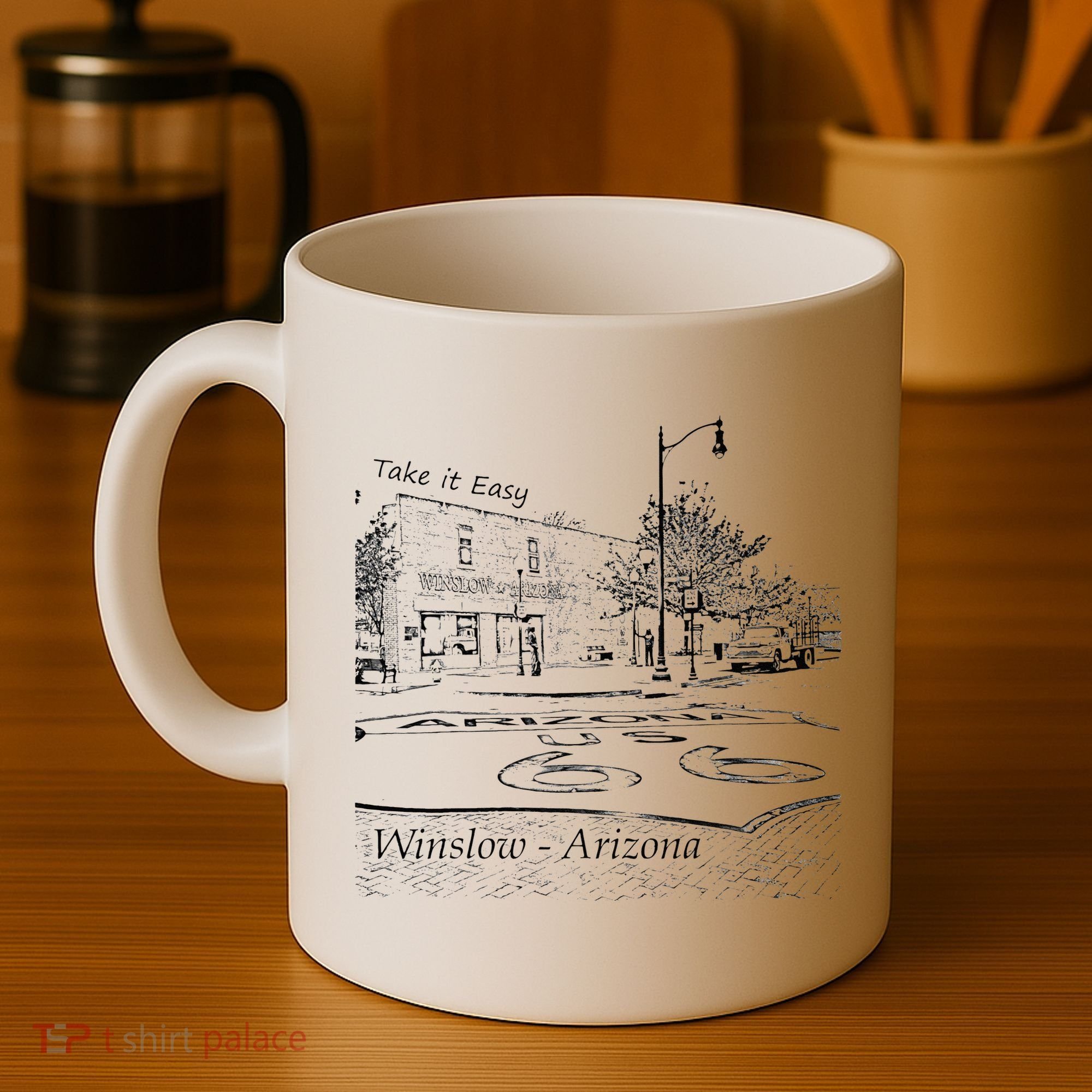 Winslow Arizona AZ US 66 Take It Easy Est. 1926 Mother Road Coffee Mug