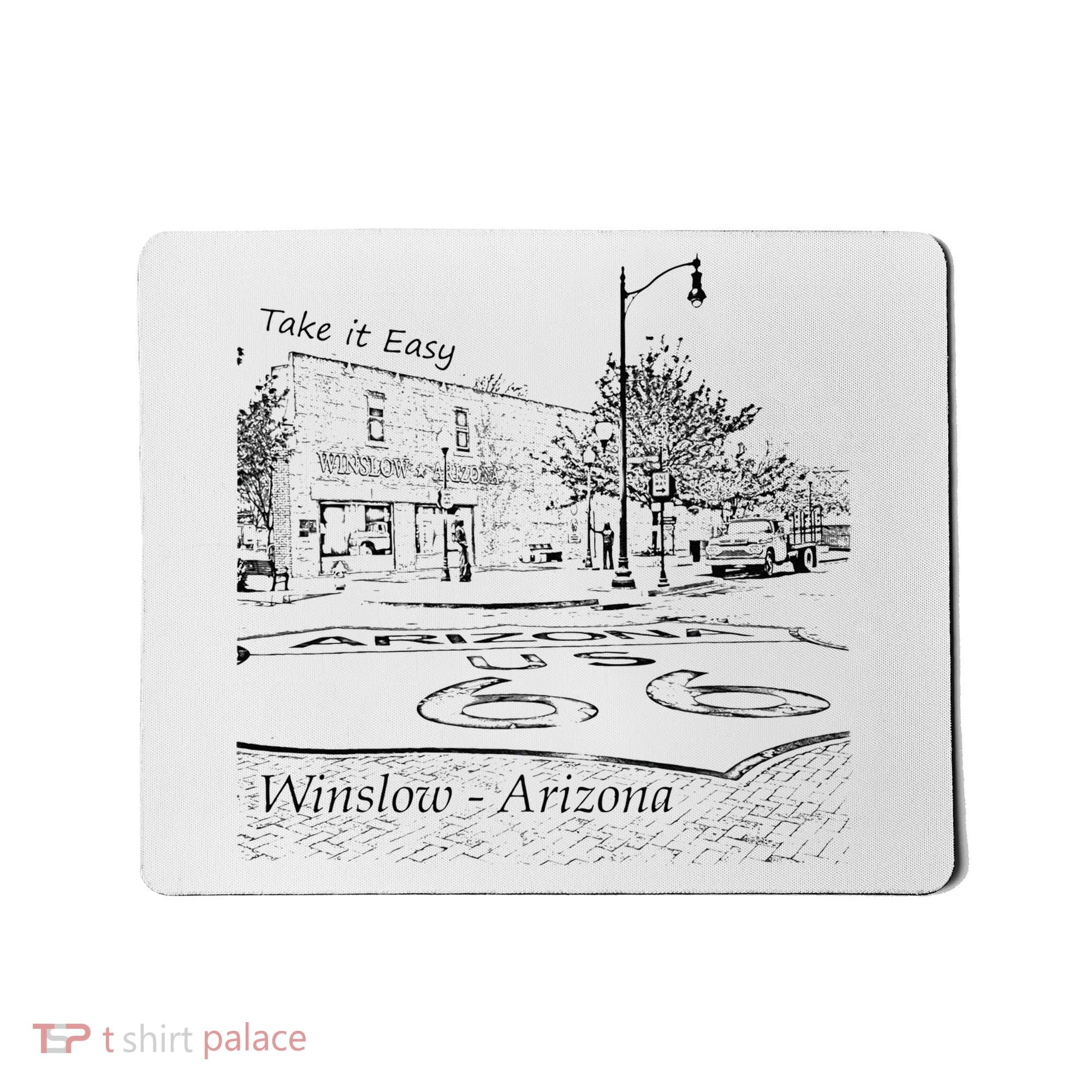 Winslow Arizona AZ US 66 Take It Easy Est. 1926 Mother Road Mousepad