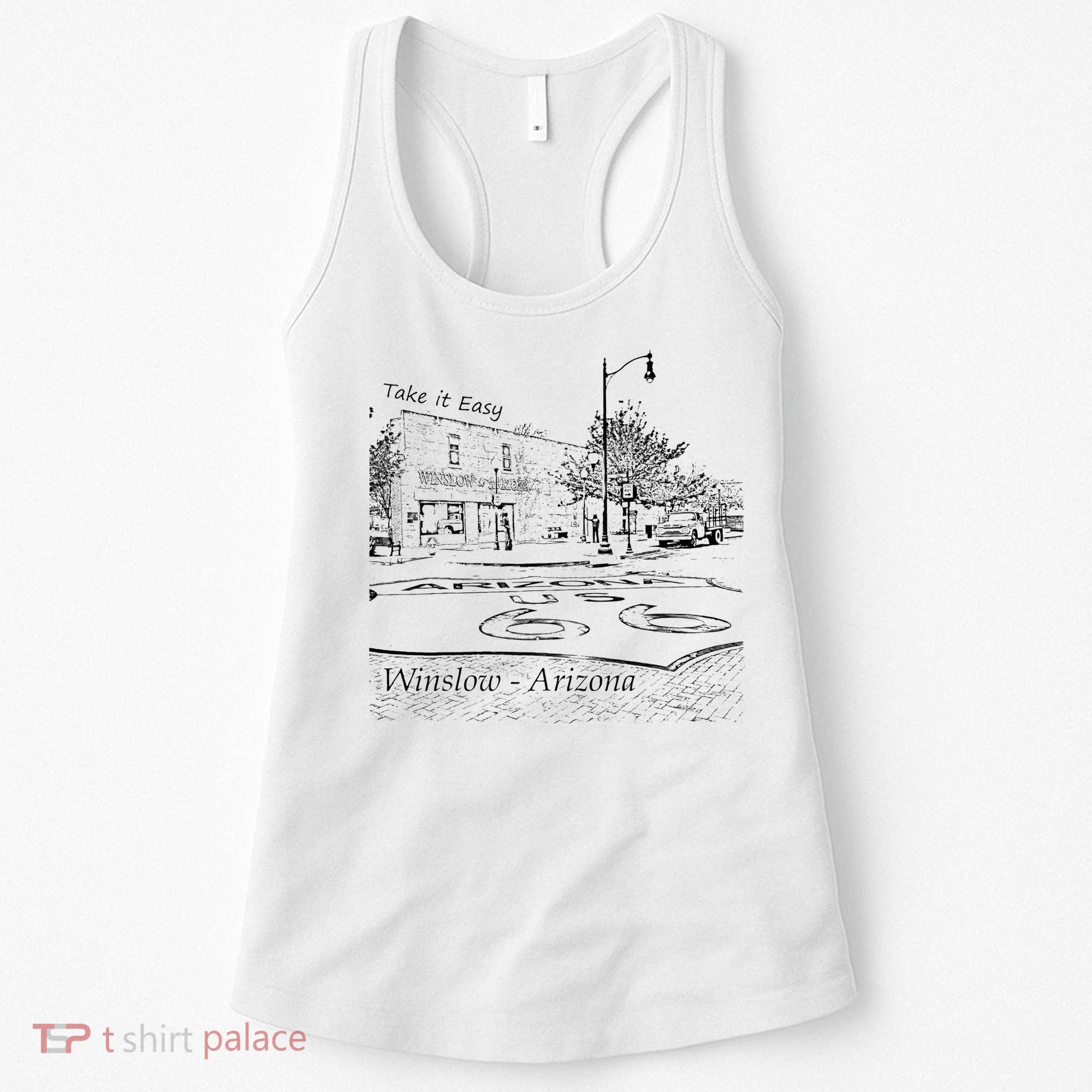 Winslow Arizona AZ US 66 Take It Easy Est. 1926 Mother Road Women's Tank Top