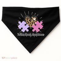 Wild About Acceptance Autism Awareness Puzzle Heart USA-Made Doggie Bandana thumb 0