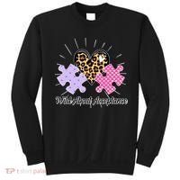 Wild About Acceptance Autism Awareness Puzzle Heart Sweatshirt thumb 0