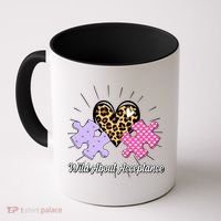 Wild About Acceptance Autism Awareness Puzzle Heart Coffee Mug thumb 0
