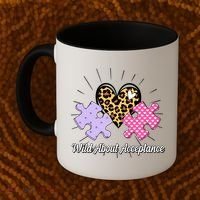 Wild About Acceptance Autism Awareness Puzzle Heart Coffee Mug thumb 2