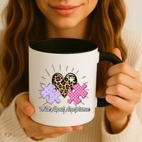 Wild About Acceptance Autism Awareness Puzzle Heart Coffee Mug thumb 3