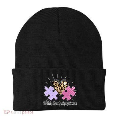Wild About Acceptance Autism Awareness Puzzle Heart Beanie