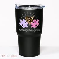 Wild About Acceptance Autism Awareness Puzzle Heart Tumbler thumb 0