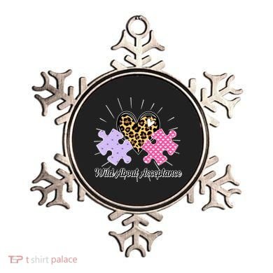Wild About Acceptance Autism Awareness Puzzle Heart Ornament