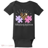Wild About Acceptance Autism Awareness Puzzle Heart Baby Bodysuit thumb 0