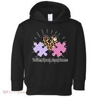 Wild About Acceptance Autism Awareness Puzzle Heart Toddler Hoodie thumb 0