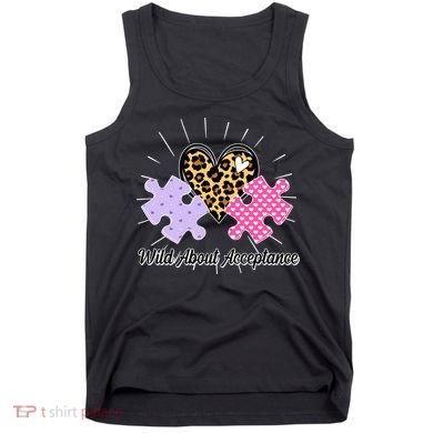 Wild About Acceptance Autism Awareness Puzzle Heart Tank Top