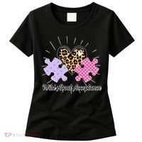 Wild About Acceptance Autism Awareness Puzzle Heart Women's T-Shirt thumb 0