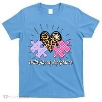 Wild About Acceptance Autism Awareness Puzzle Heart T-Shirt thumb 0