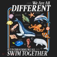 We Are All Different Swim Together Teacher Students Classmates Women's Sweatshirt thumb 2