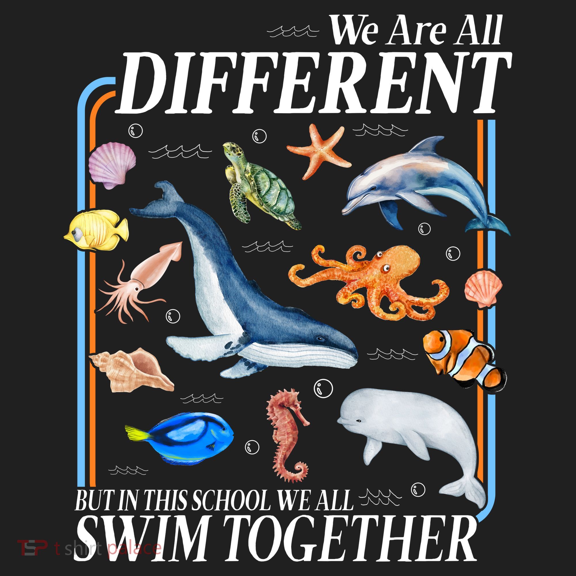 We Are All Different Swim Together Teacher Students Classmates Women's Sweatshirt