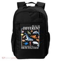 We Are All Different Swim Together Teacher Students Classmates Backpack thumb 0