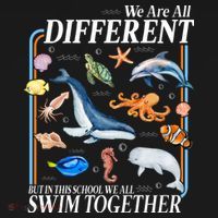 We Are All Different Swim Together Teacher Students Classmates Toddler Hoodie thumb 2