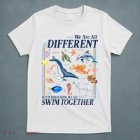 We Are All Different Swim Together Teacher Students Classmates T-Shirt thumb 5