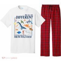 We Are All Different Swim Together Teacher Students Classmates Pajama Set thumb 0